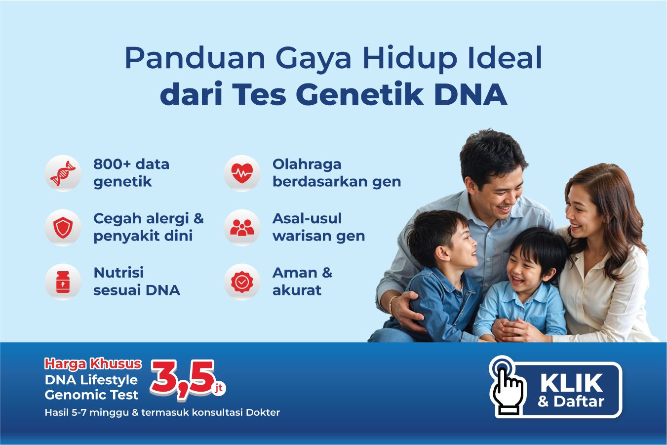 Paket Tes DNA Lifestyle Genomic DNAset